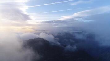 Stunning Mountains Clouds at sunset video