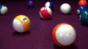 Playing American Billiard video