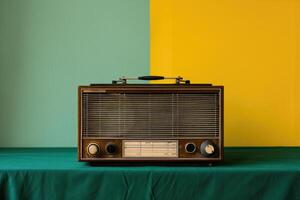 AI generated colorful vintage radio photo