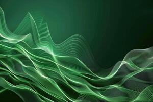 AI generated A green abstract wave background photo