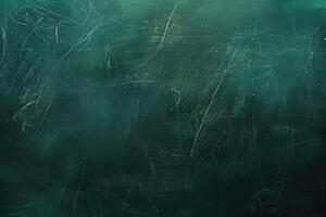 AI generated Blank green chalkboard  blackboard texture with copy space photo