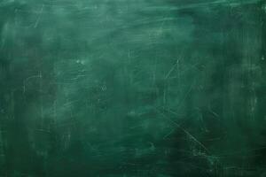 AI generated Blank green chalkboard  blackboard texture with copy space photo