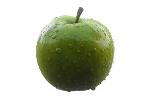 AI generated Green apple  isolated on white background photo