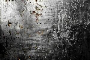 AI generated Grunge metal background or texture with scratches and cracks photo