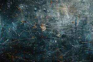 AI generated Grunge metal background or texture with scratches and cracks photo