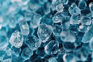 Macro shot of Silica gel granules. Desiccant used in industrial  moisture protection photo