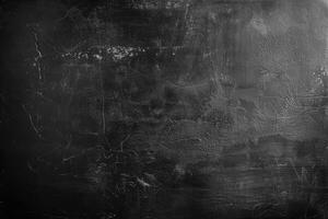 AI generated Dark grunge blackboard texture on concrete background. photo