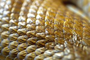 AI generated Close up of snake skin background. photo