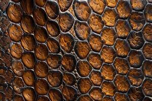 AI generated Seamless texture background brown snake leather photo