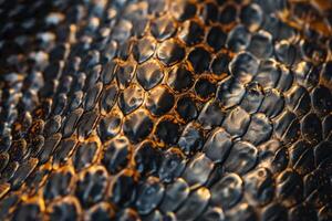 AI generated Snake skin surface texture close up for background and wallpaper photo