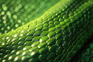 ai generado serpiente piel verde foto
