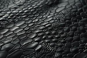 AI generated snake skin black  snake skin black photo