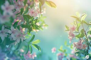 AI generated spring background photo