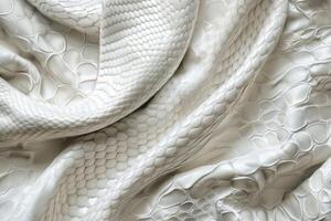 AI generated White leather and snake skin textures. photo