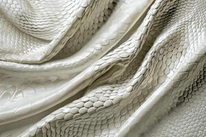 AI generated White leather and snake skin textures. photo