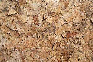 AI generated Abstract background of cork surface with natural chaotic texture in light brown color photo