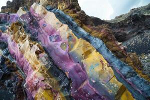 AI generated Colorful Silicate Minerals Close To Veneguera On Gran Canaria photo