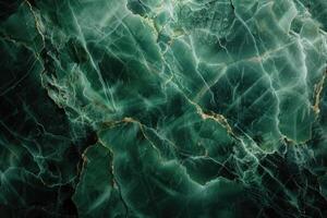 AI generated Dark green jade polished surface abstract background. photo