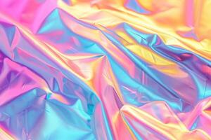 AI generated Abstract pastel holographic foil background. photo
