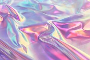 AI generated Abstract pastel holographic foil background. photo