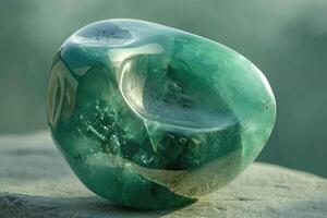 AI generated Real jade Natural sparkling green color  jade photo