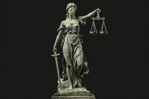 AI generated Antique Statue of Justice Collection photo