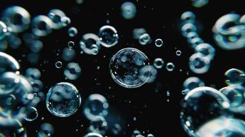 AI generated water bubbles photo