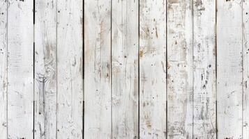 AI generated White natural wood wall texture and background photo