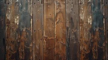 AI generated Grunge wood wall pattern with wood planks texture. photo