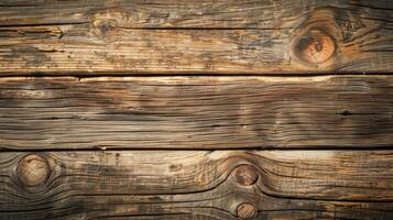 AI generated vintage wood background texture with knots and nail holes photo