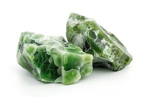 ai generado minerales jade jade aislado en blanco antecedentes foto
