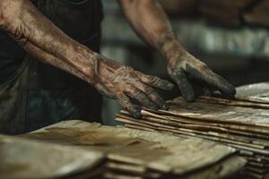 manos de hombres haciendo clasificación trabajo manos de hombres haciendo clasificación trabajo foto