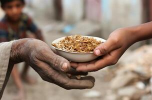 ai generado comida donación foto