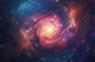 ai generado galáctico espiral nebulosa foto