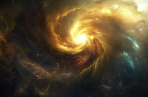 AI generated Galactic swirl digital art photo