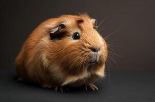 Ginger guinea pig portrait photo