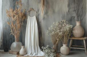 White summer dress display photo