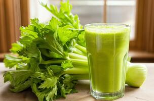 Fresh celery smoothie photo