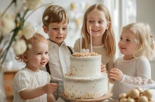 pastel celebracion niños foto