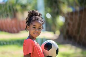 Young soccer enthusiast photo