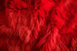 Textured red fur background photo