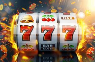 Slot machine jackpot 777 photo