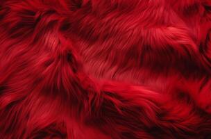 Textured red fur background photo