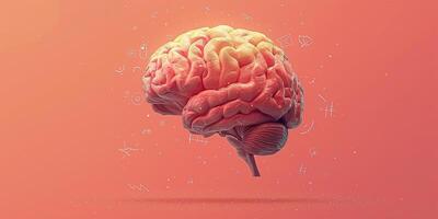 AI generated Illustration of human brain in creative concept for creative mind and intelligence photo