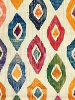 AI generated Background with ethnic oriental themes depicting elegant handicraft items with Turkic-Arab Muslim motifs photo