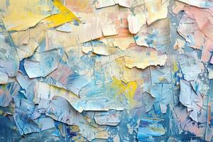 AI generated Textured plaster and paint background to create a background or textures for the design of a beautiful grunge background. Panoramic abstract decorative background photo