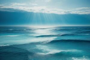 a view of the ocean from above with waves photo