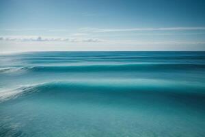 a view of the ocean from above with waves photo