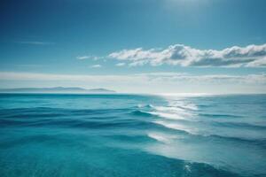 a view of the ocean from above with waves photo