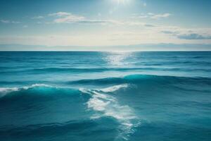 a view of the ocean from above with waves photo